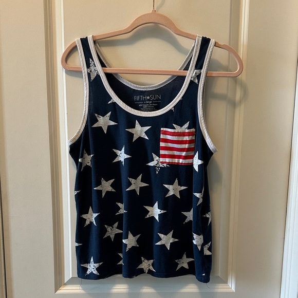 Fifth Sun red white and blue tank size: XL - Picture 1 of 4